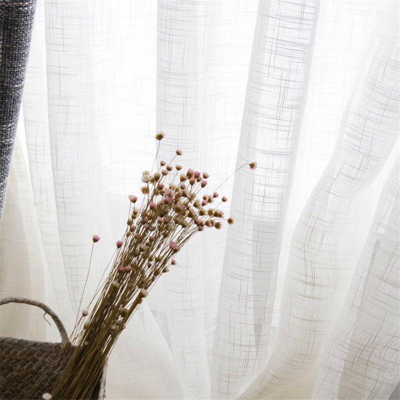 Tulle  American Curtains for Living room Soft White