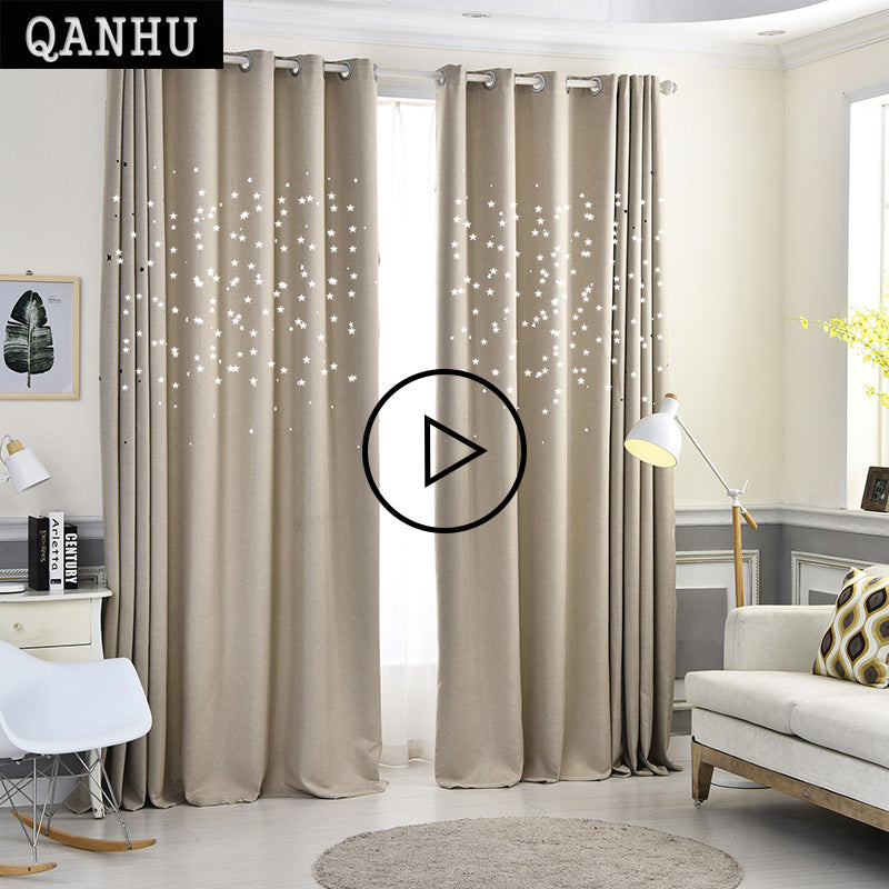 Modern Stars Window Curtains for Living Room Qualit