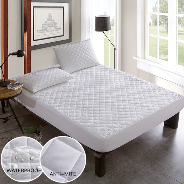 Bed Cover Brushed Fabric Quilted Mattress Protector