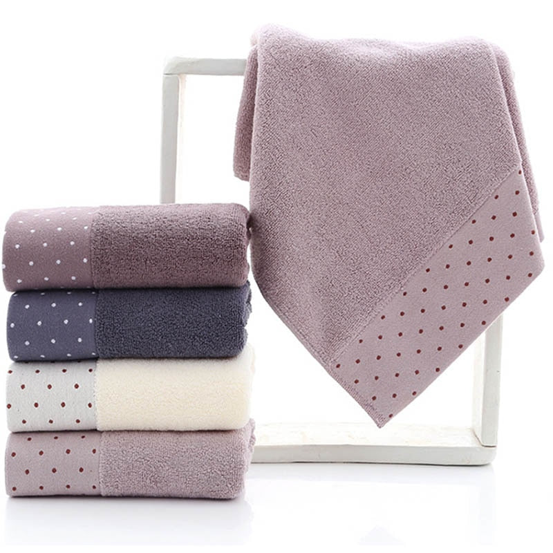 Cotton Home Cleaning Tools Dot Pattern Adult Towels