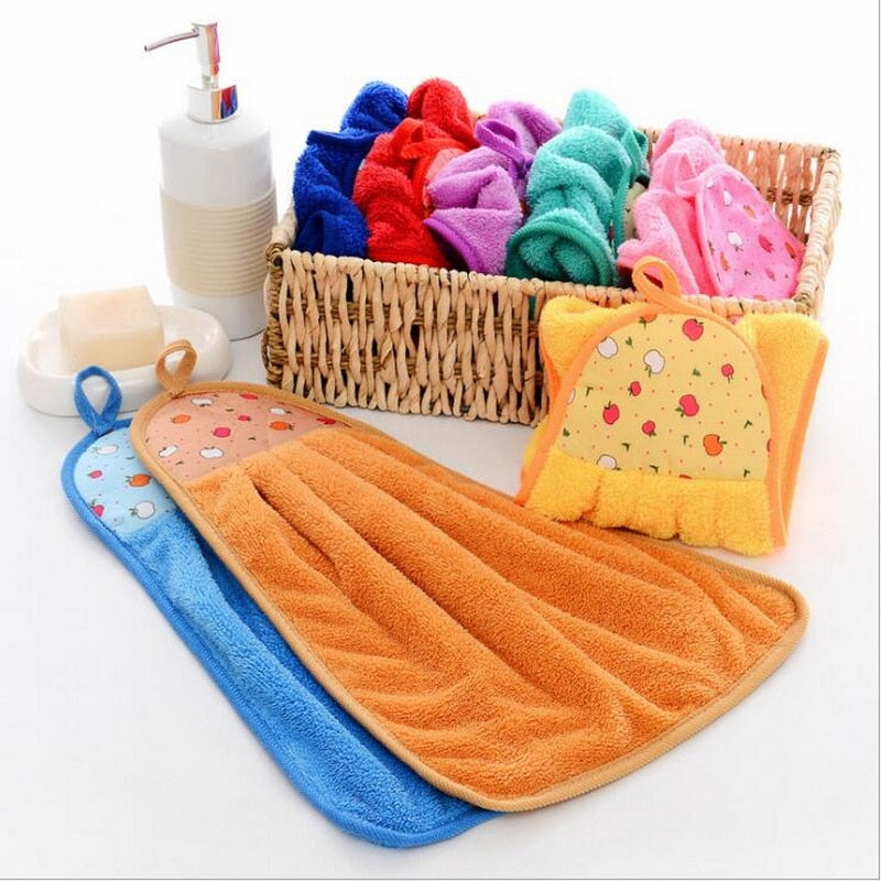 Hoomall Bathroom Kitchen Hanging Towels Candy Color